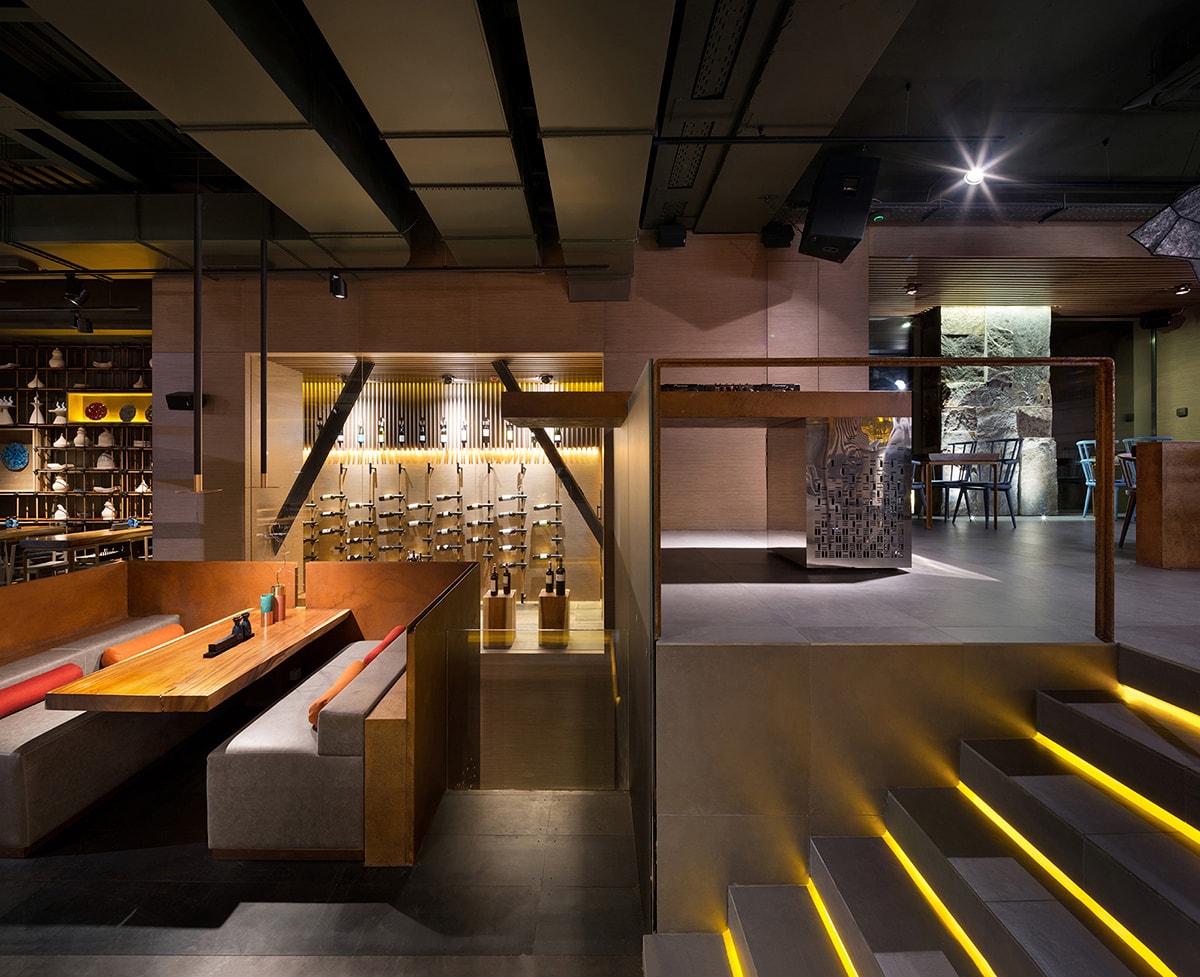 PORTO新亞洲美食餐廳空間設計 —— 國際化空間設計，餐廳空間設計，人文空間設計，深圳空間設計，左右格局