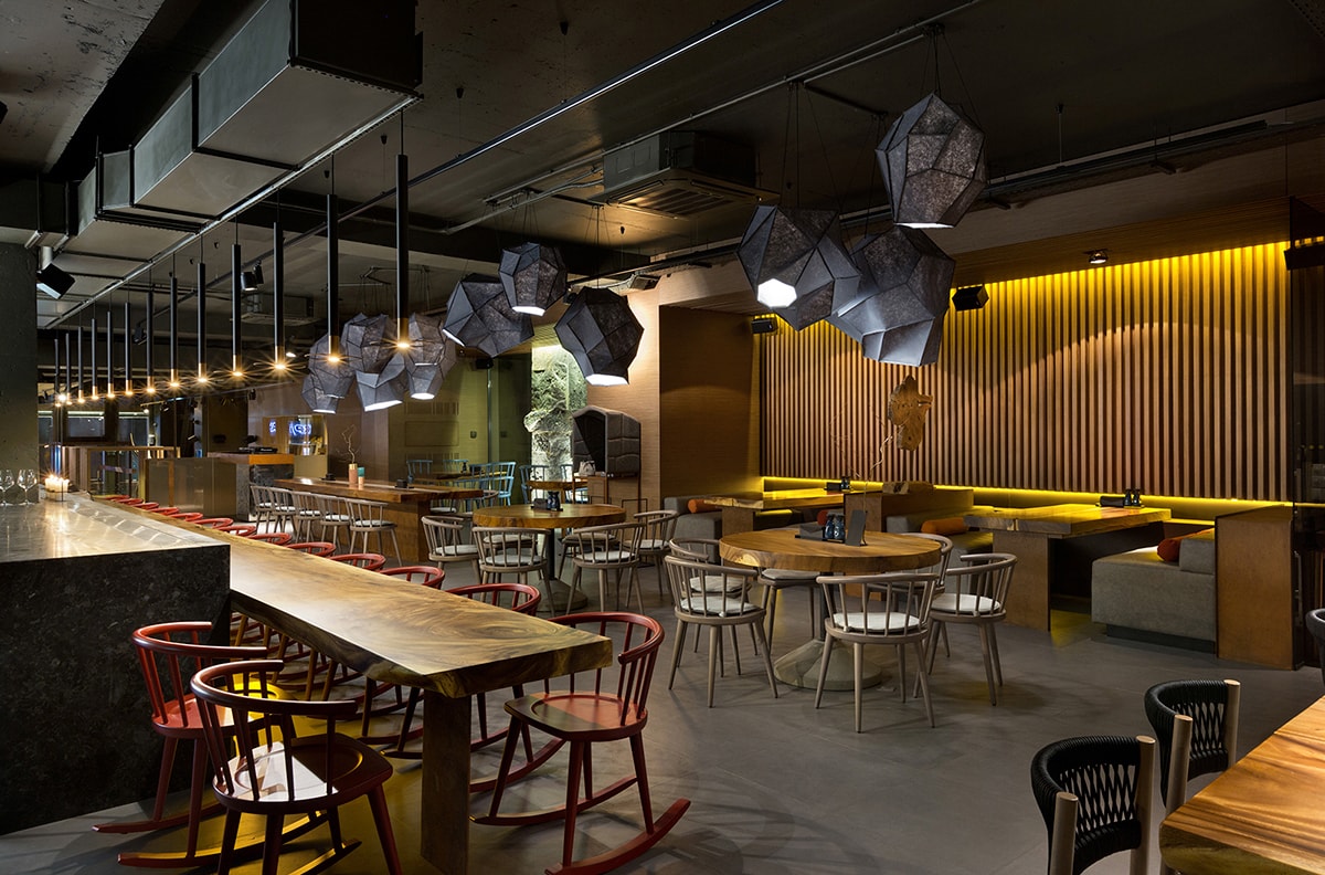 PORTO新亞洲美食餐廳空間設計 —— 國際化空間設計，餐廳空間設計，人文空間設計，深圳空間設計，左右格局